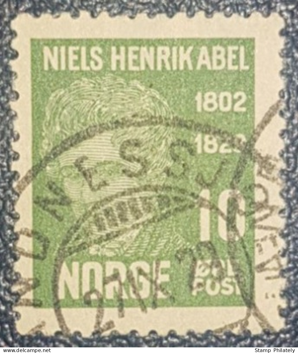 Norway 10 Used Classic Postmark 1929 Stamp - Oblitérés
