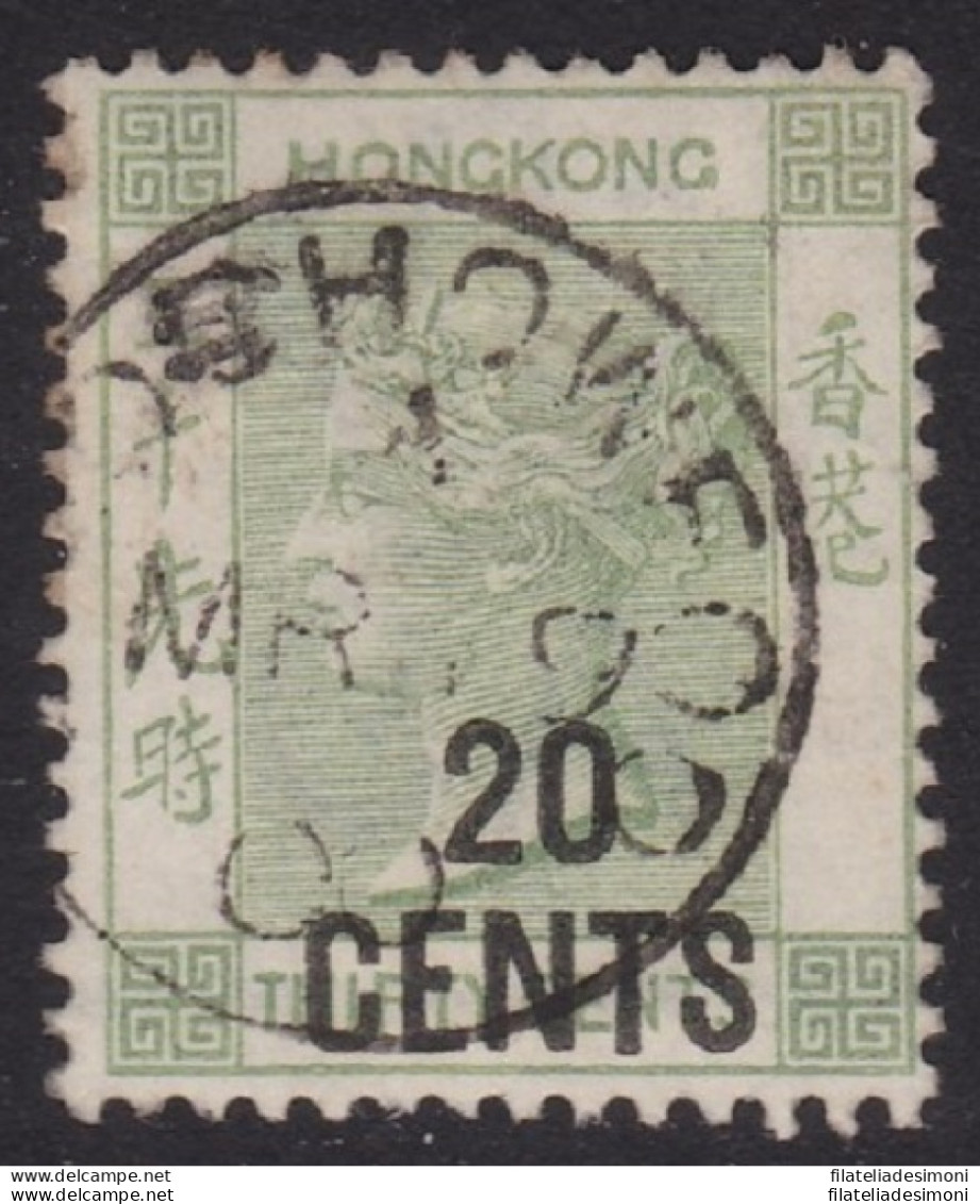 1891 Hong Kong - SG 45 20c. On 30c USED Cancellation Type D Foochow - Clear Post - Altri & Non Classificati