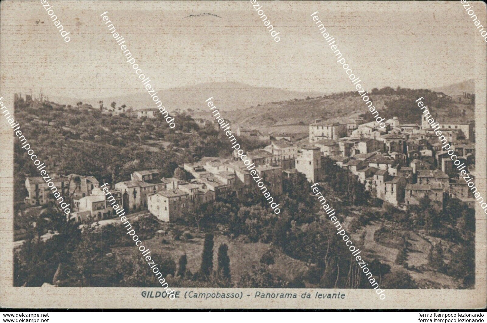 Cl221 Cartolina Gildone Panorama Da Levante Provincia Di Campobasso 1933 - Campobasso