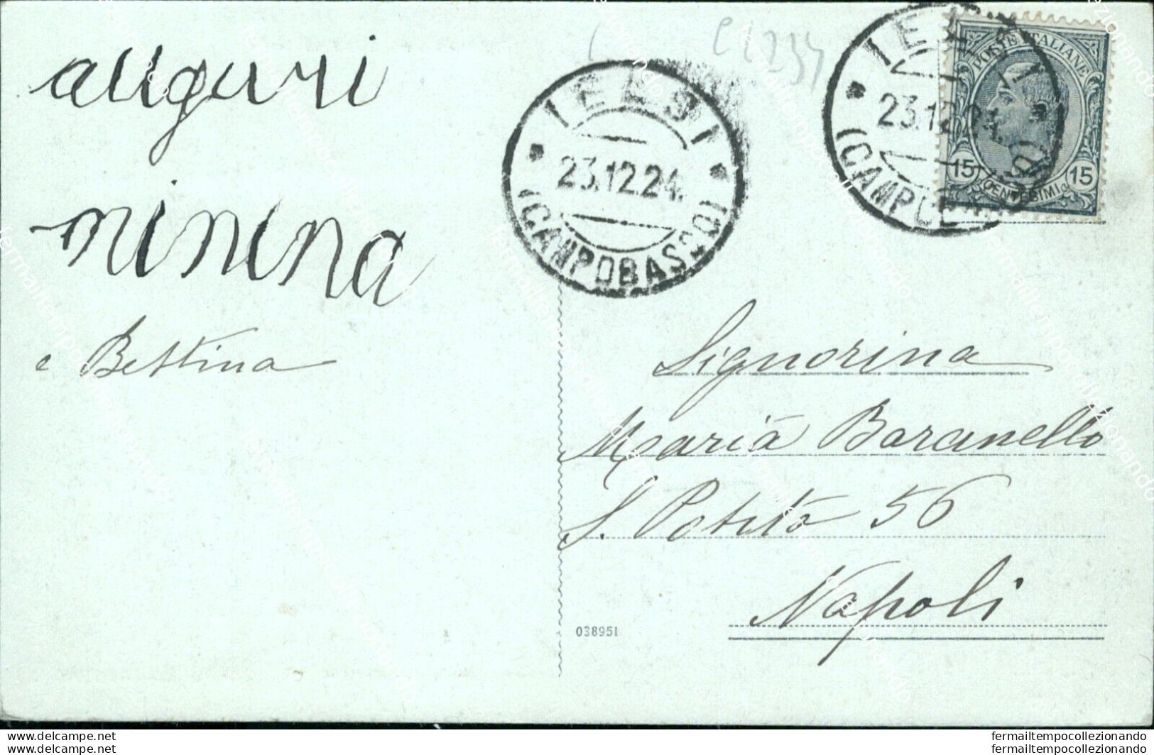 Cl234 Cartolina Jelsi  1924 Provincia Di Campobasso - Campobasso