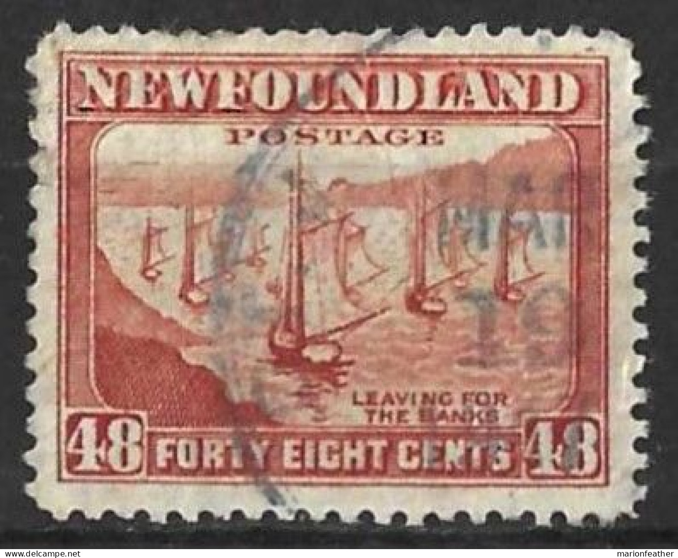 CANADA.." NEWFOUNDALAND.."....KING GEORGE V1..(1936-52..)..." 1941.."....48c.....SG289....CORNER FAULT...USED.. - 1908-1947