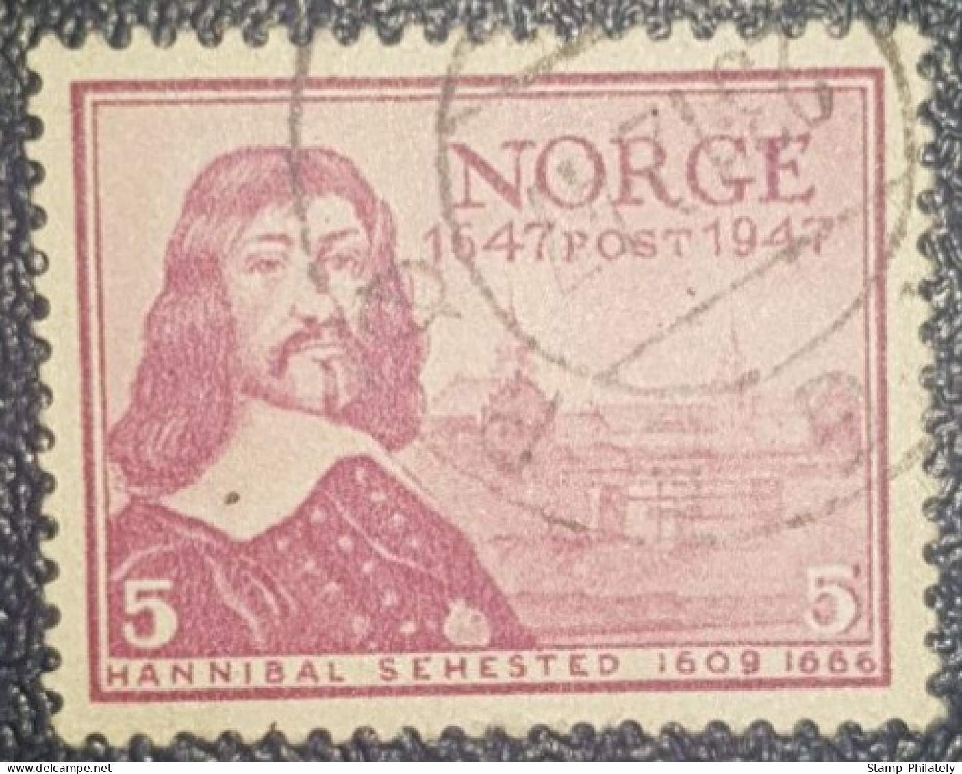 Norway 5 Used Stamp 1947 Norwegian Mail Service - Used Stamps