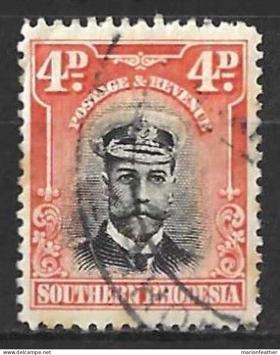 SOUTHERN RHODESIA...KING GEORGE V..(1910-36.)...." 1924..".....4d .....SG6.....TONED SPOTS....CDS...USED...... - Southern Rhodesia (...-1964)