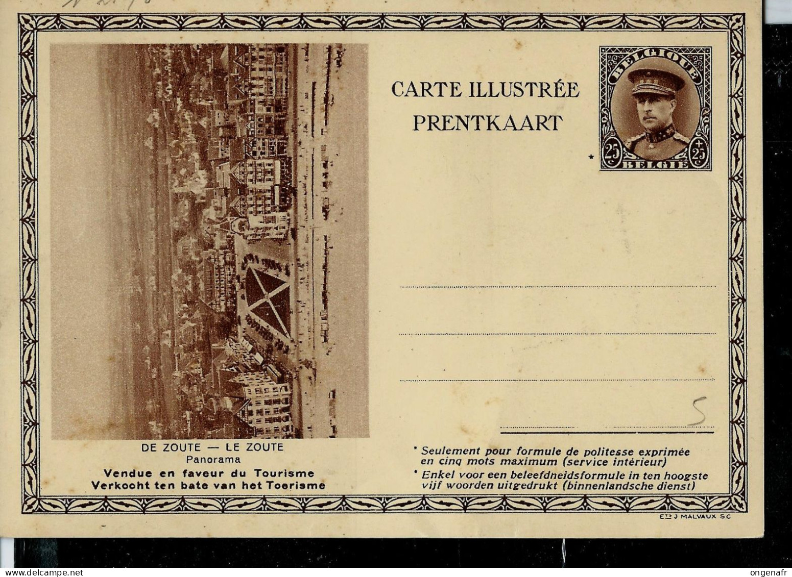 Carte Illustrée Neuve N° 21. Vue 8   DE ZOUTE - LE ZOUTE  - Panorama - Briefkaarten 1934-1951