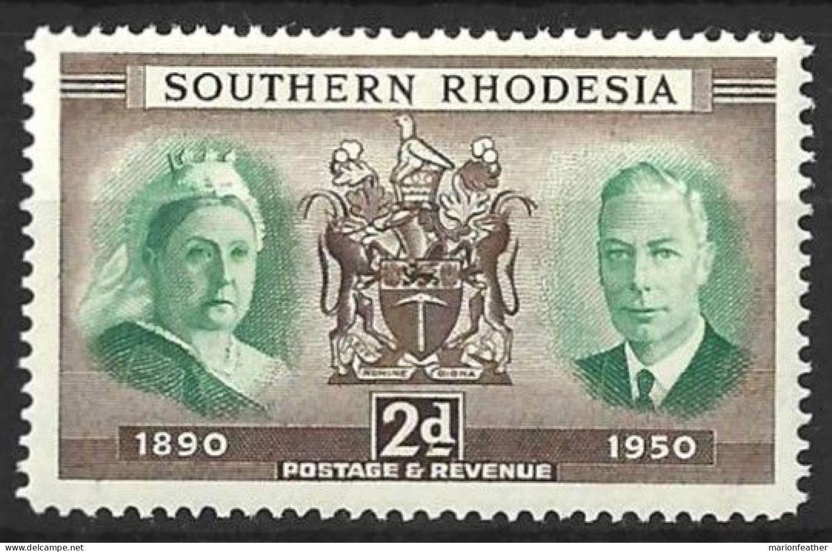SOUTHERN RHODESIA...KING GEORGE VI..(1936-52.)......JUBILEE  ,....2d.....SG70......MH...... - Southern Rhodesia (...-1964)