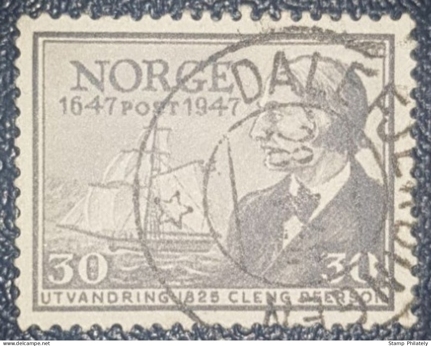Norway 30 Postmark Stamp 1947 - Used Stamps