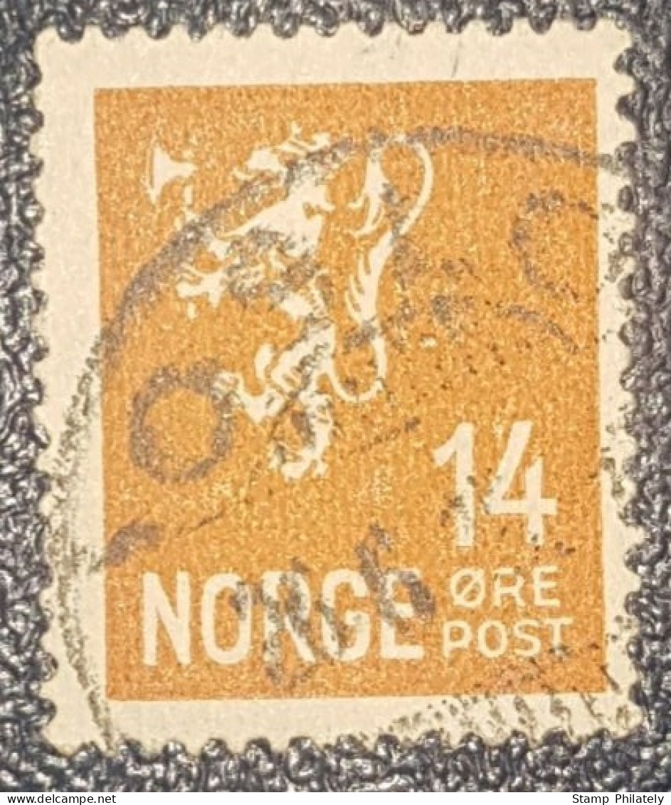 Norway Lion 14 Classic Postmark Stamp - Used Stamps