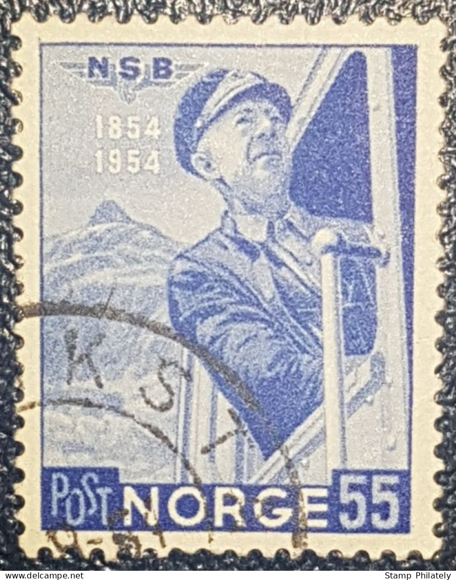 Norway 55 Used Stamp Norwegian Railroad 1954 - Used Stamps