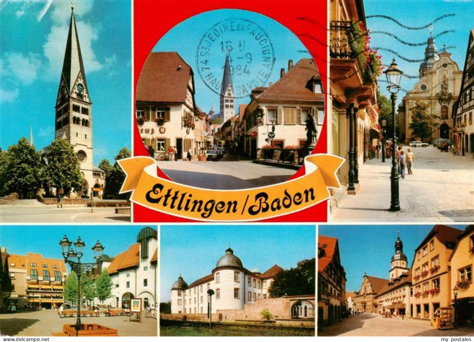 73923236 Ettlingen Teilansichten Stadtzentrum Kirche Schloss - Ettlingen