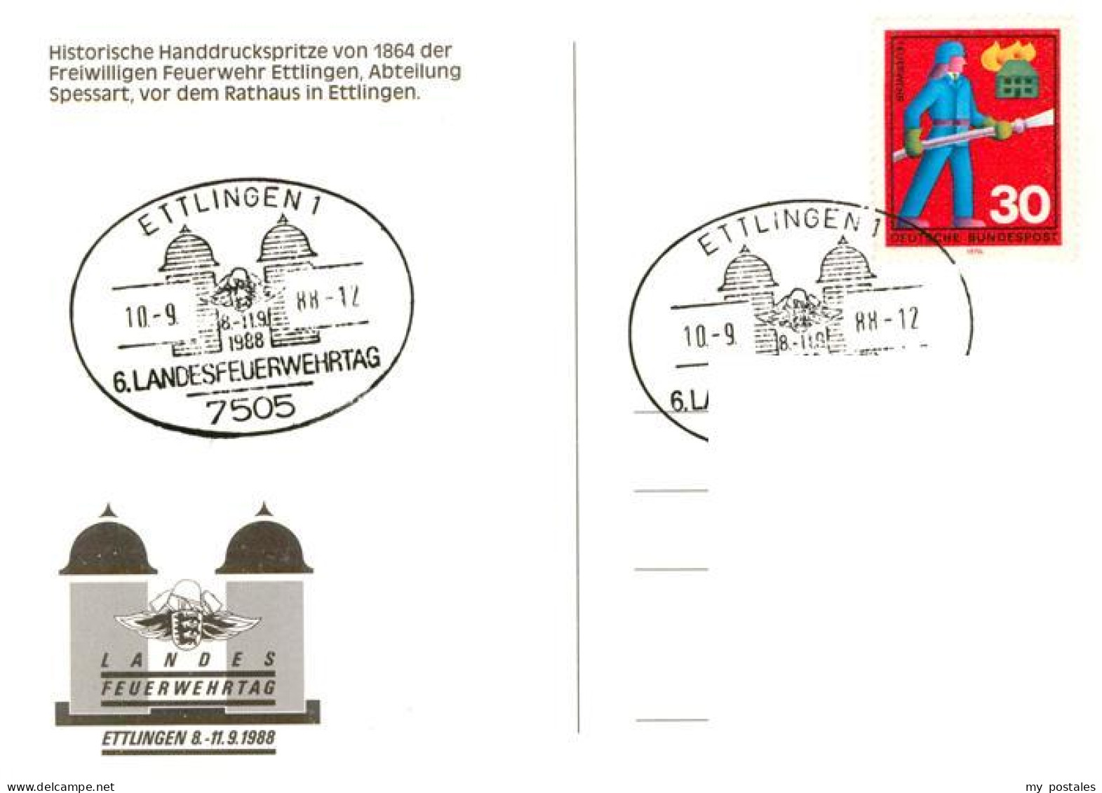 73923221 Ettlingen Historische Handdruckspritze Von 1864 Der Freiwilligen Feuerw - Ettlingen