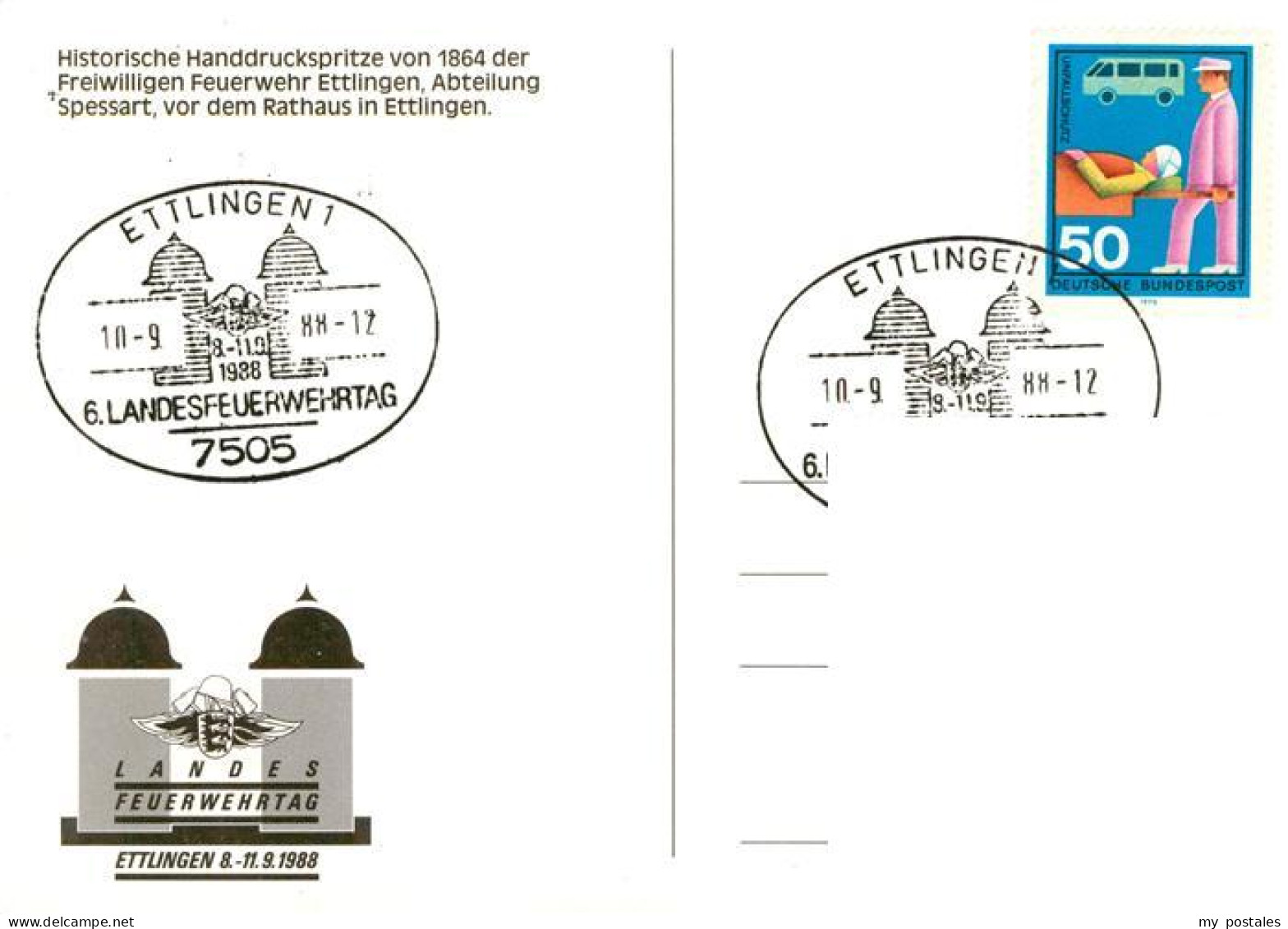 73923220 Ettlingen Historische Handdruckspritze Von 1864 Der Freiwilligen Feuerw - Ettlingen