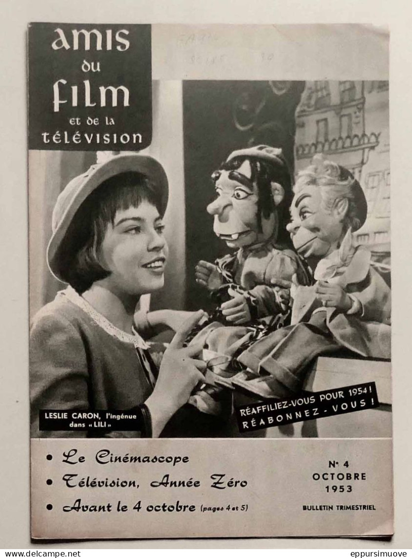 LES AMIS DU FILM ET DE LA TELEVISION Octobre 1953 - LESLIE CARON DON CAMILLO - Kino