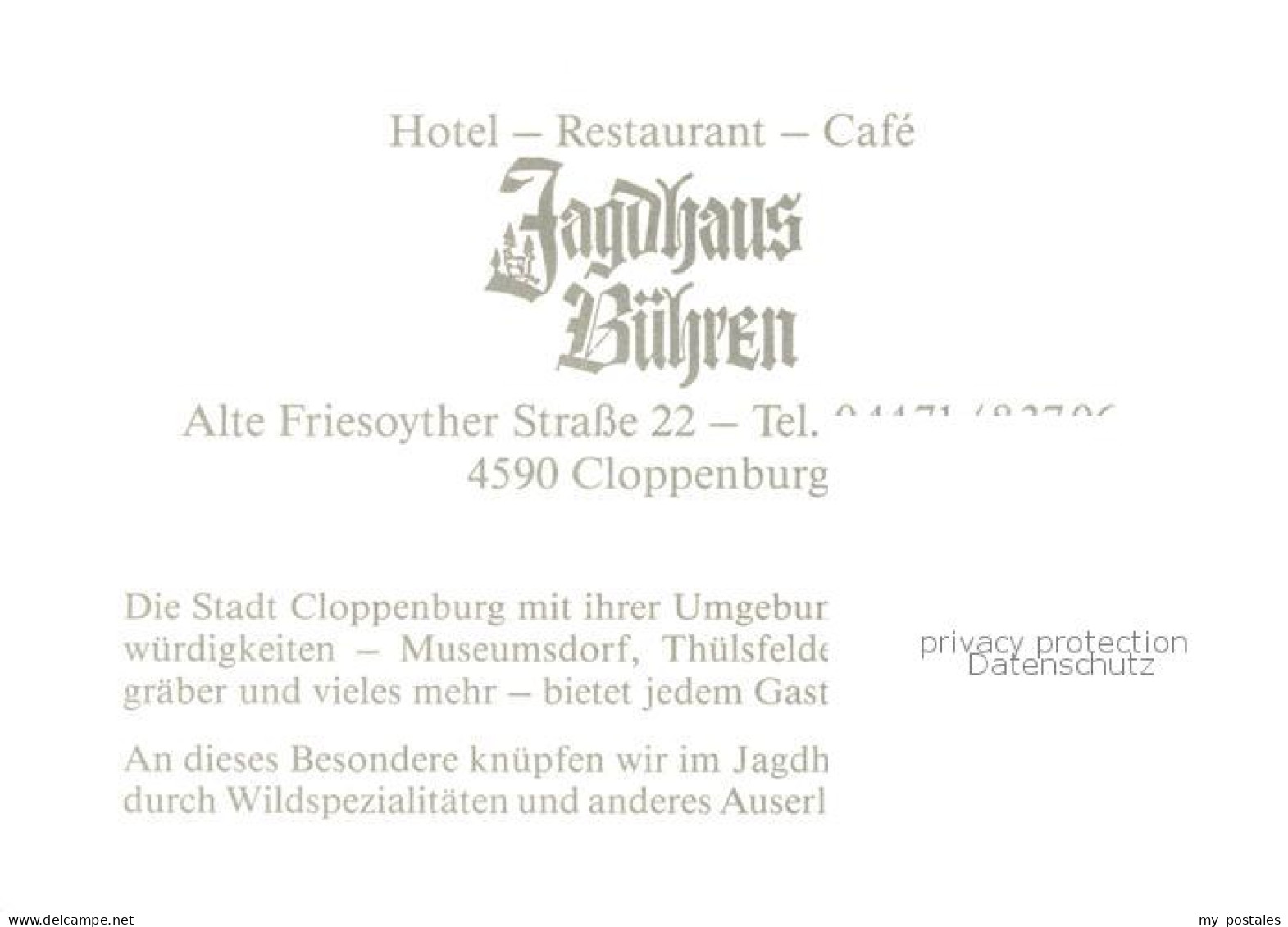 73848265 Cloppenburg Hotel Restaurant Cafe Jagdhaus Buehren Cloppenburg - Cloppenburg