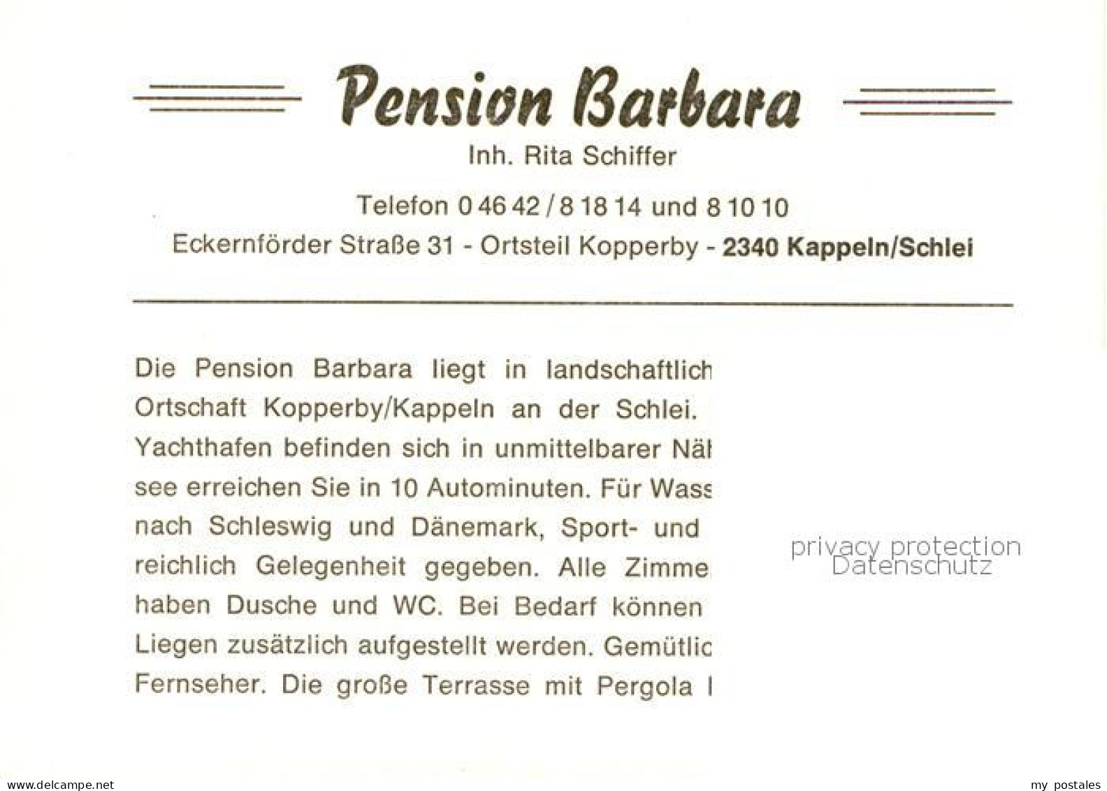 73848249 Kappeln Schlei Pension Barbara Kappeln Schlei - Kappeln / Schlei