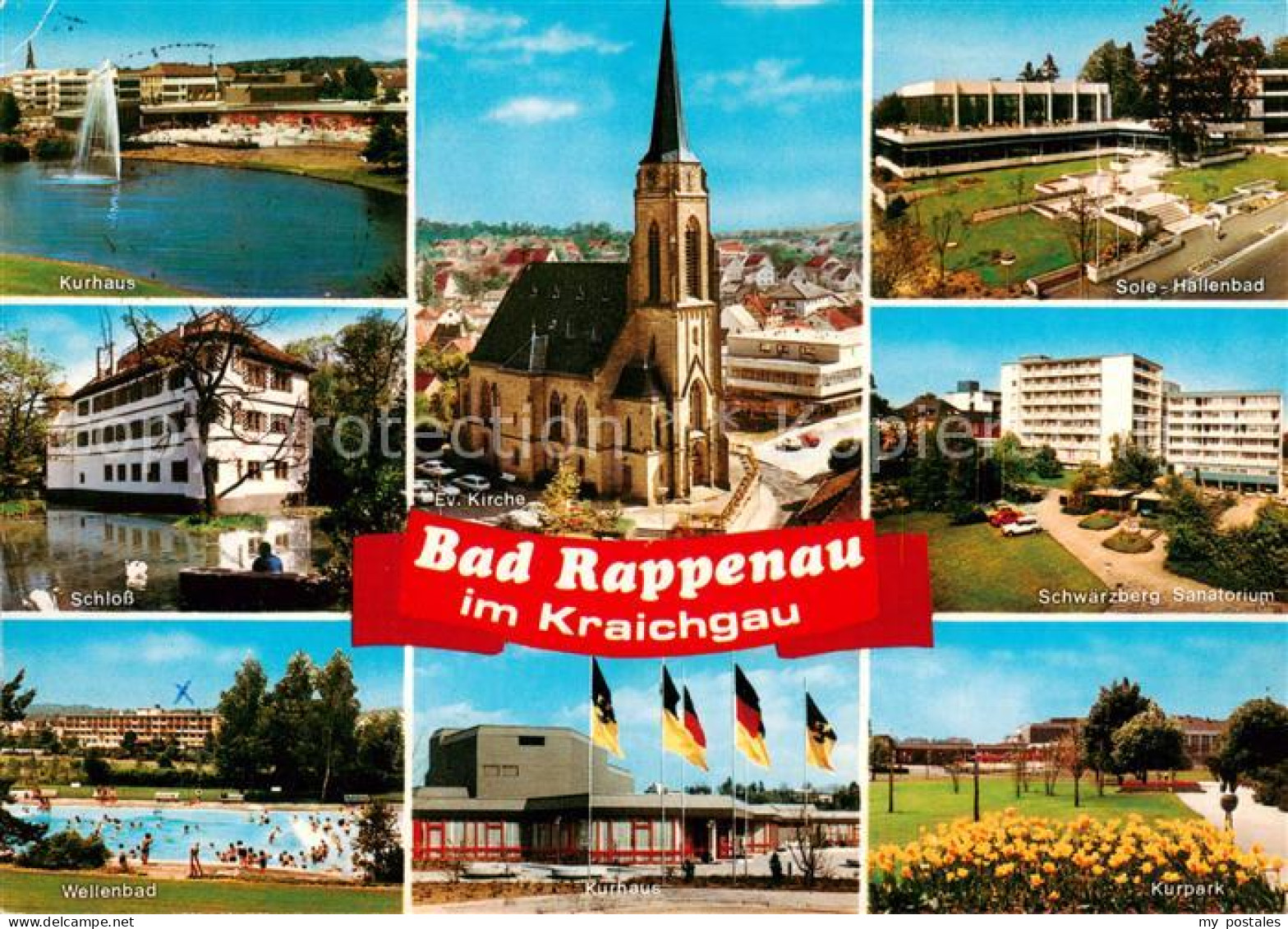 73814092 Bad Rappenau Kurhaus Schloss Wellenbad Ev Kirche Kurhaus Sole Hallenbad - Bad Rappenau