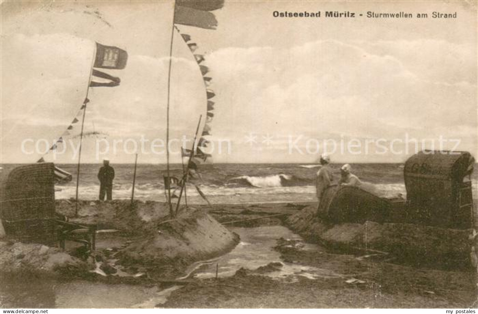 73776509 Mueritz Ostseebad Sturmwellen Am Strand Mueritz - Graal-Müritz