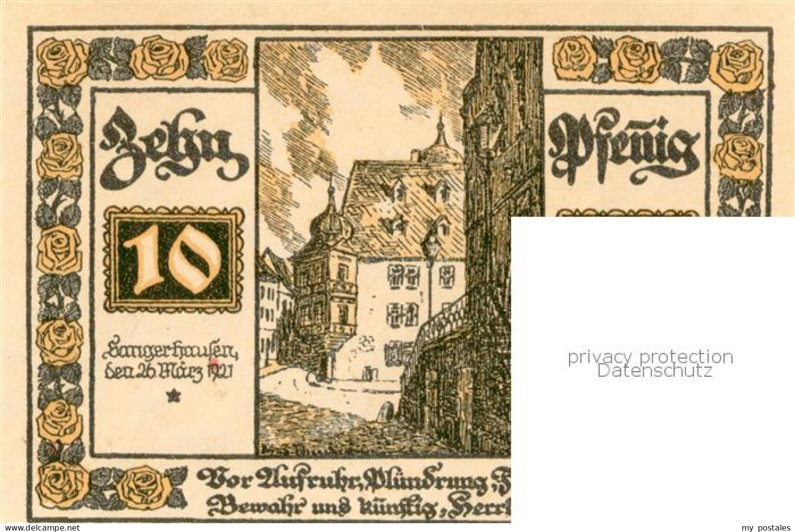 73776396 Sangerhausen Suedharz 10 Pfennig Notgeld Sangerhausen Suedharz - Sangerhausen