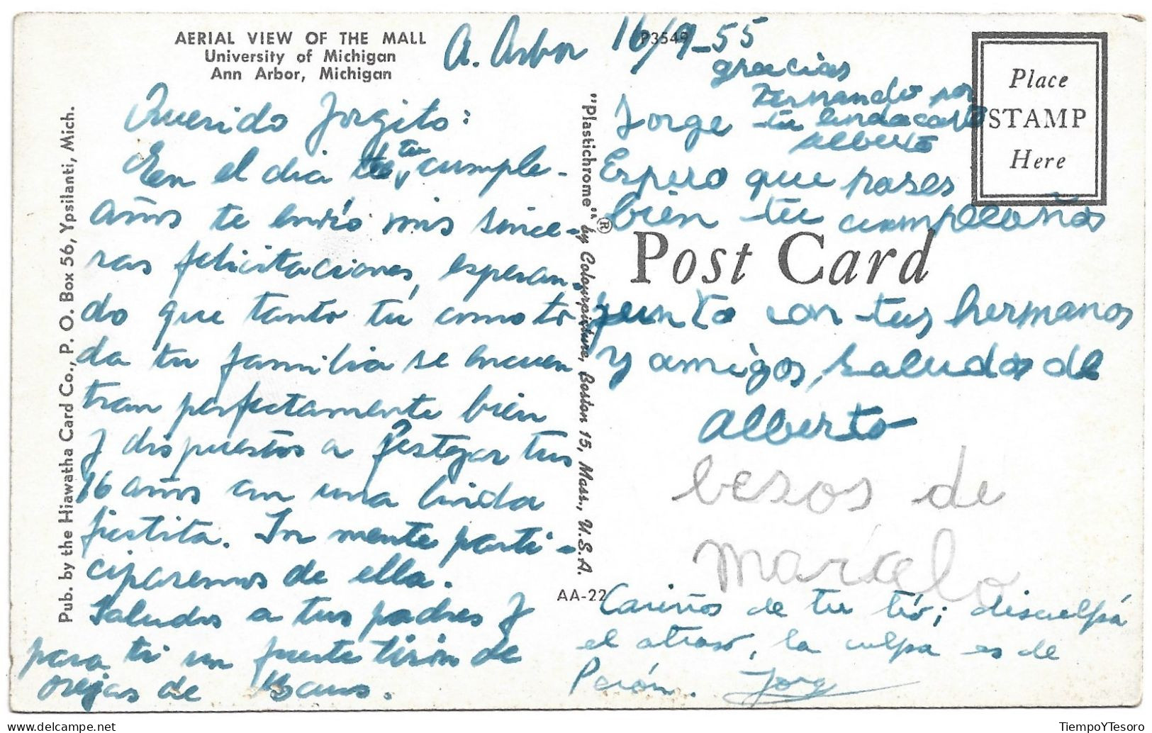 Postcard - USA, Michigan, Ann Arbor, N°1215 - Ann Arbor