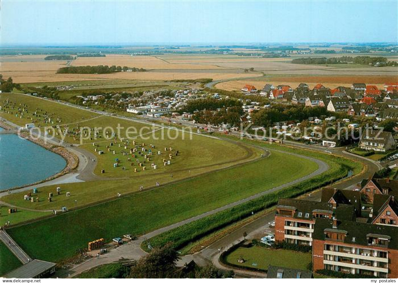 73322067 Buesum Nordseebad Fliegeraufnahme Perlebucht Buesum Nordseebad - Büsum