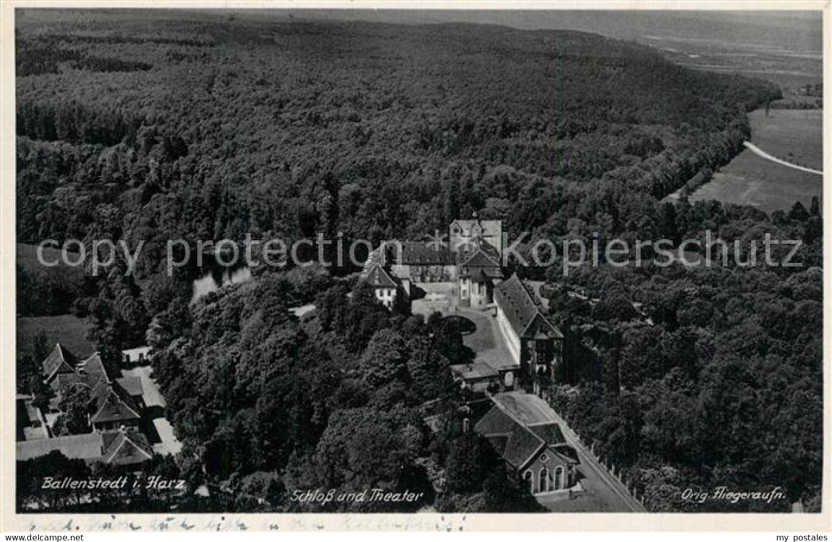 73321123 Ballenstedt Fliegeraufnahme Schloss Theater Ballenstedt - Ballenstedt