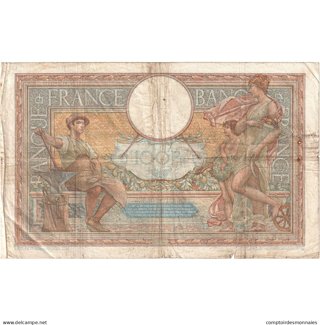 France, 100 Francs, Luc Olivier Merson, 1938, N.62609, TB, Fayette:25.35, KM:86b - 100 F 1908-1939 ''Luc Olivier Merson''