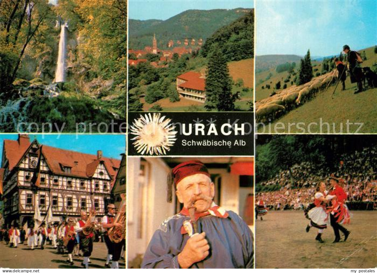 73313708 Bad Urach Wasserfall Volkstanz Fachwerk Kapelle Bad Urach - Bad Urach