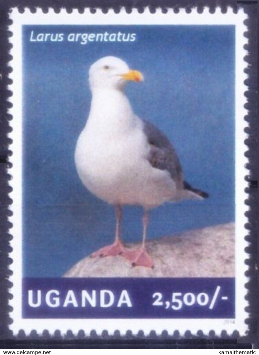 Uganda 2014 MNH, European Herring Gull, Water Birds - Meeuwen