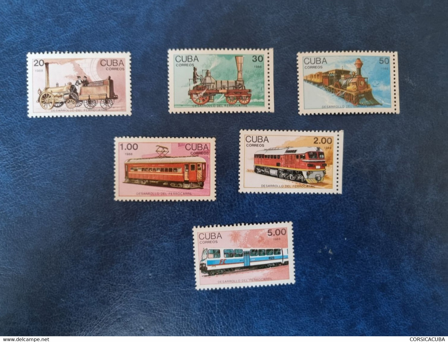 CUBA  NEUF   1988   DESARROLLO  DEL  FERROCARRIL   //  PARFAIT  ETAT  //  1er  CHOIX  // - Ungebraucht