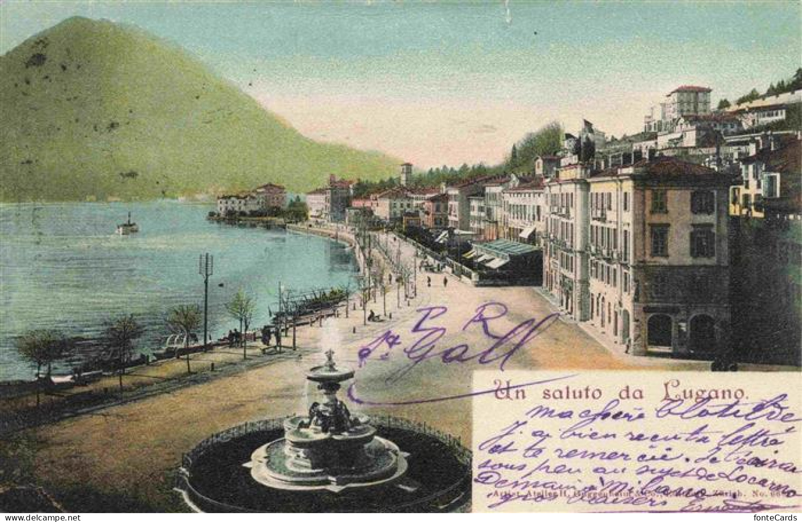 13963268 LUGANO_Lago_di_Lugano_TI Promenade - Autres & Non Classés