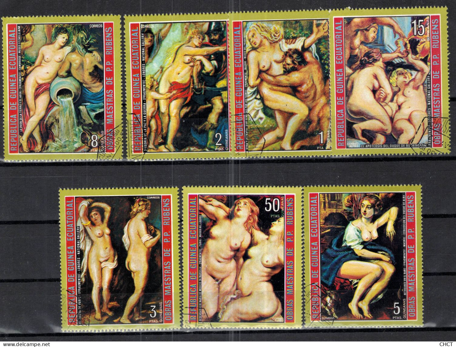 CHCT78 - Art, Paintings, Rubens, Used, Complete Series, 1973, Equatorial Guinea - Guinea Equatoriale