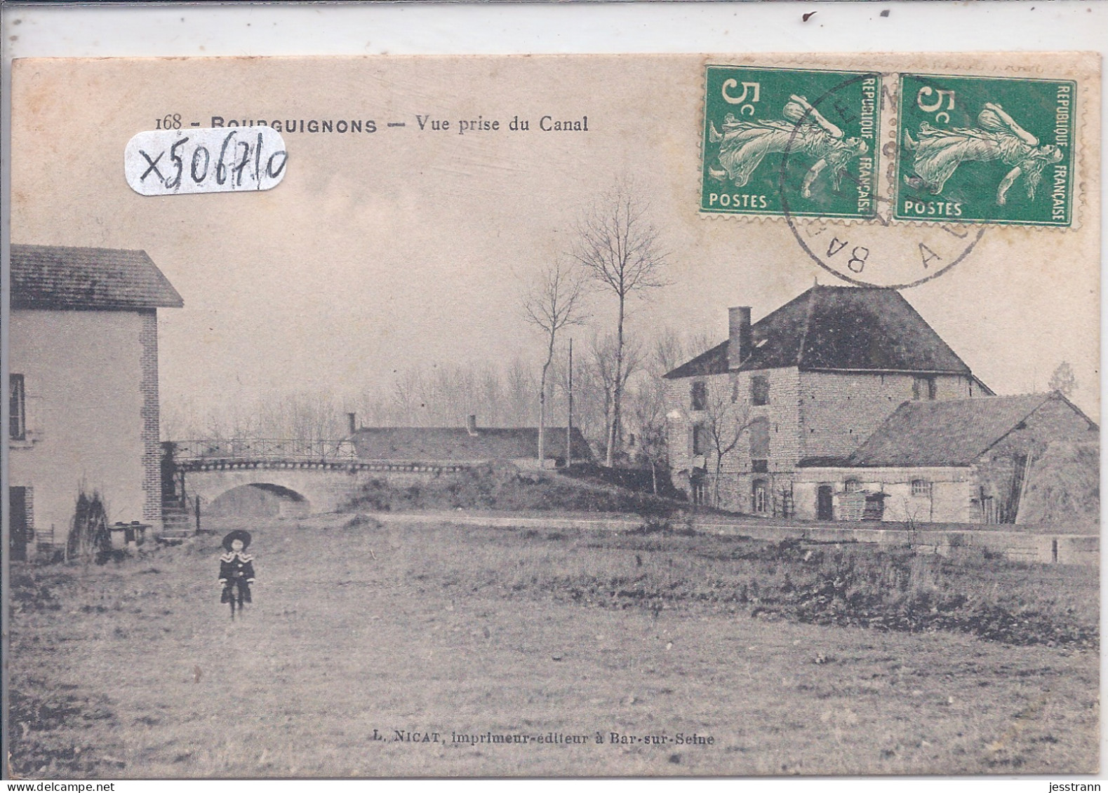 BOURGUIGNONS- VUE PRISE DU CANAL- NICAT 168 - Bar-sur-Seine