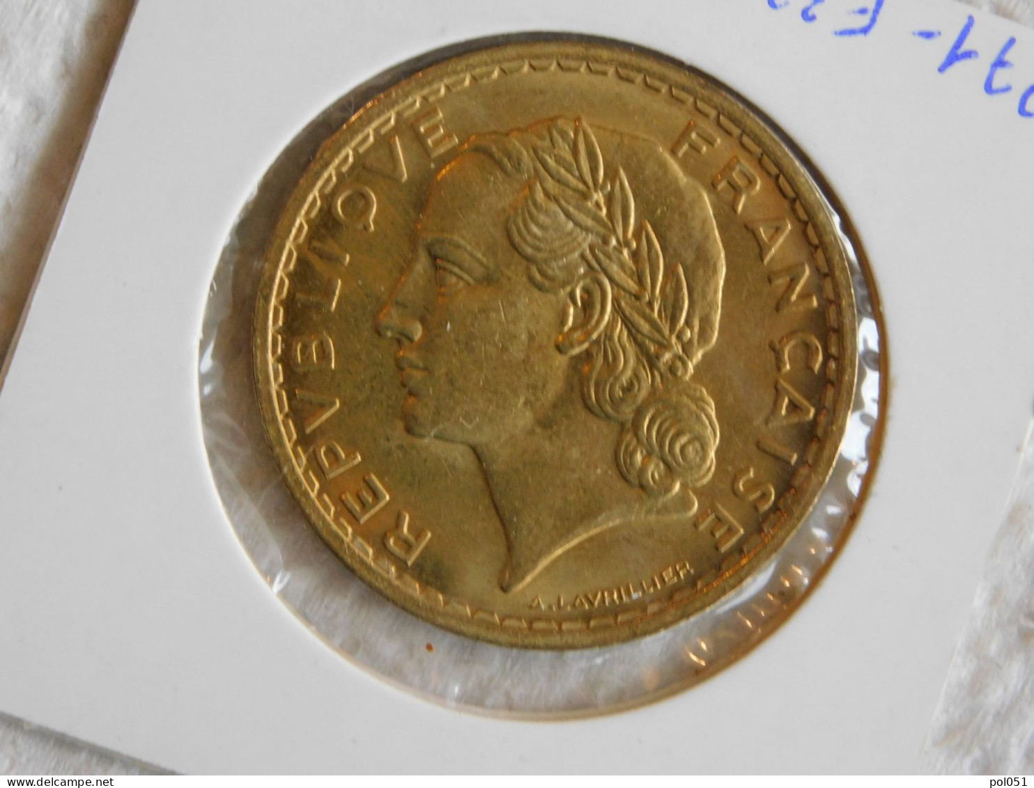 France 5 Francs 1940 LAVRILLIER, BRONZE ALUMINIUM (871) - 5 Francs