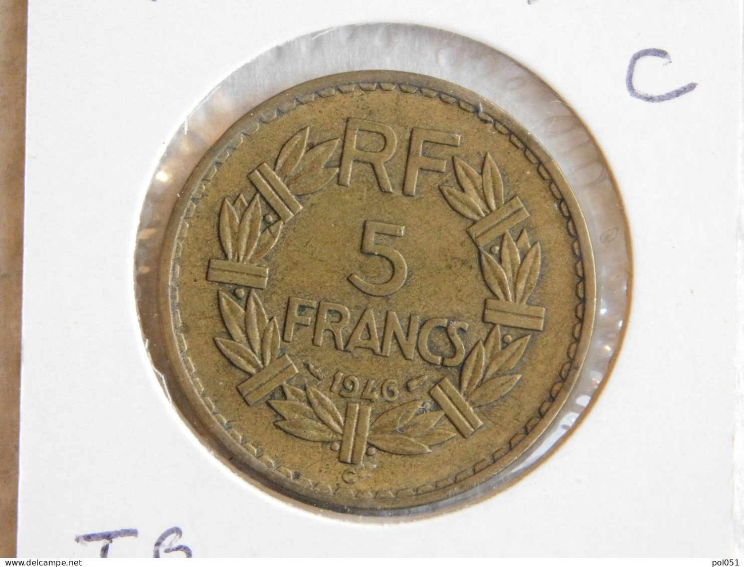 France 5 Francs 1946 C LAVRILLIER, BRONZE ALUMINIUM (875) - 5 Francs