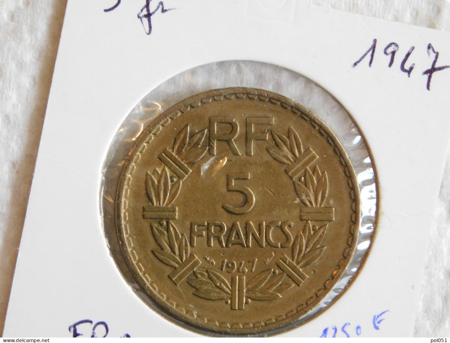 France 5 Francs 1947 LAVRILLIER, BRONZE ALUMINIUM (876) - 5 Francs