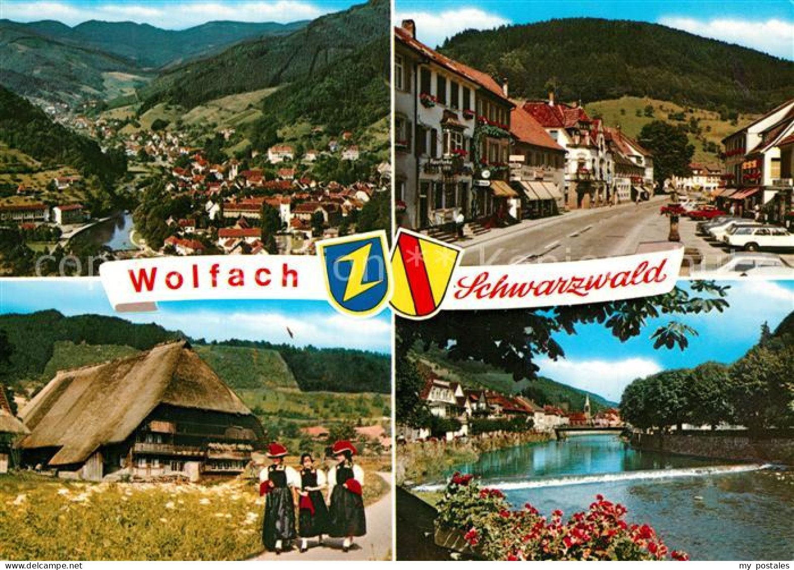 73311346 Wolfach Panorama Stadtpanorama Schwarzwaldmaedchen Wolfach - Wolfach