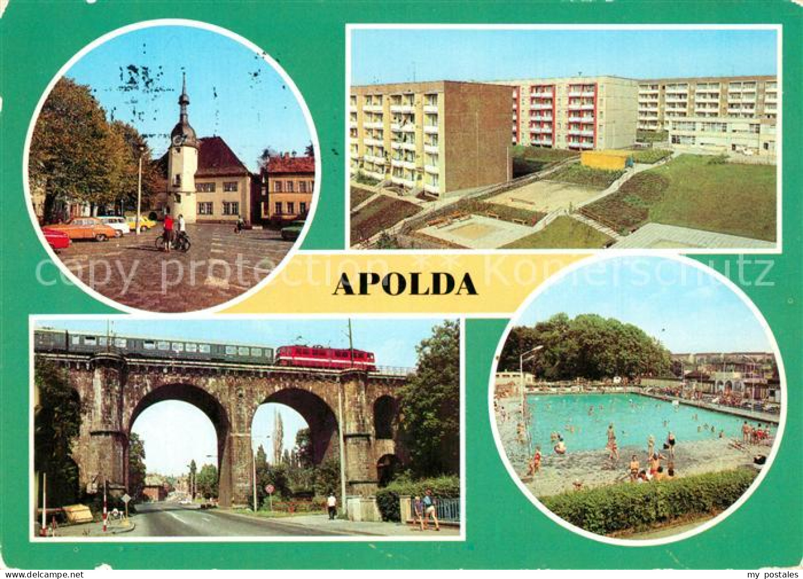 73310136 Apolda Markt Neubaugebiet Viadukt Freibad Apolda - Apolda