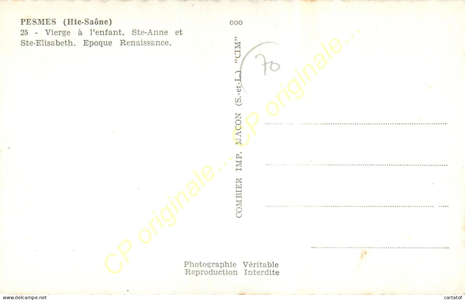 70.  PESMES . Vierge à L'Enfant , Ste-Anne Et Ste-Elisabeth . - Pesmes