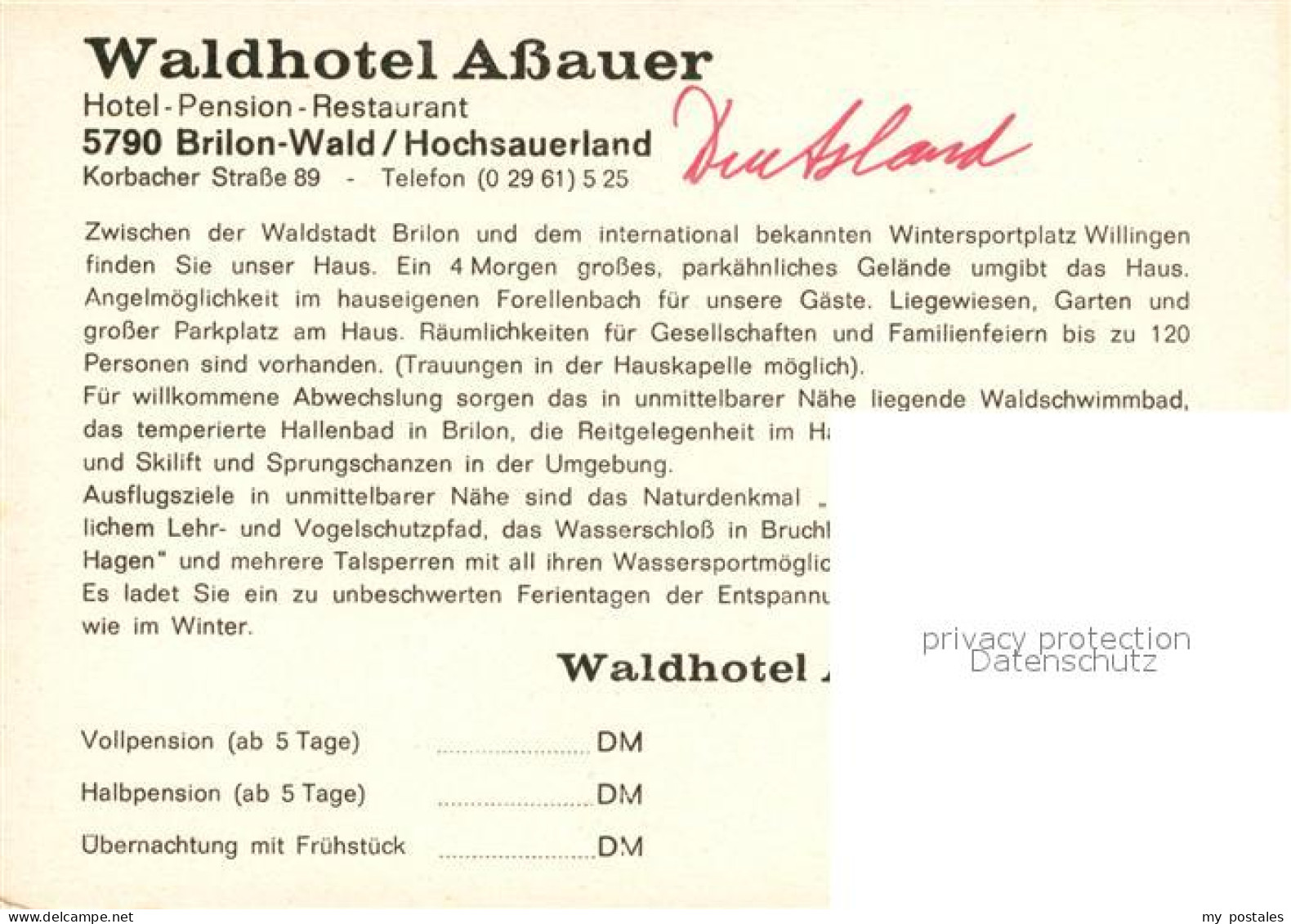 73308159 Brilon-Wald Fliegeraufnahme Waldhotel Assauer Freibad Brilon-Wald - Brilon