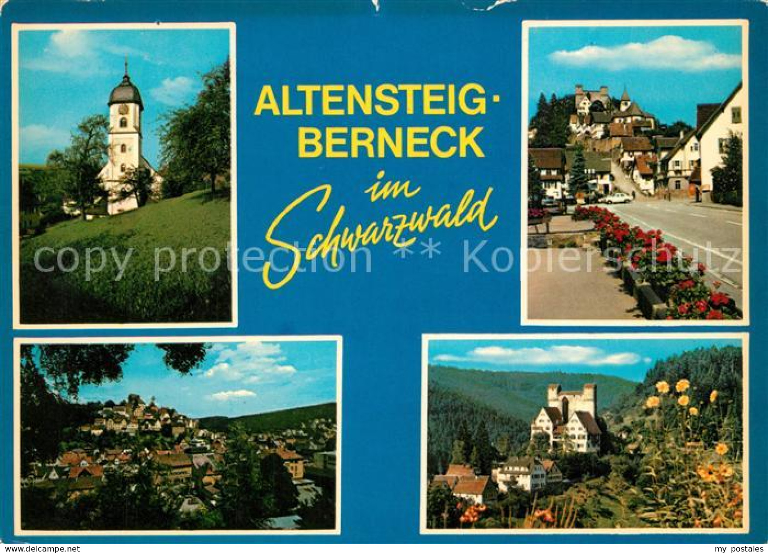73306661 Berneck Altensteig Kirche Strassenpartie Panorama Schloss Berneck Alten - Altensteig