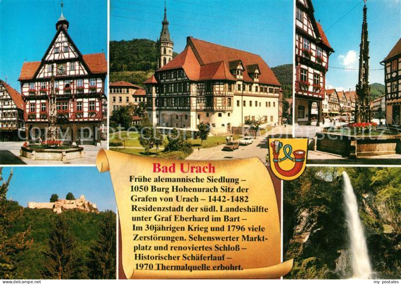 73306411 Bad Urach Thermalbad Schwaebische Alb Chronik Altstadt Fachwerkhaeuser  - Bad Urach
