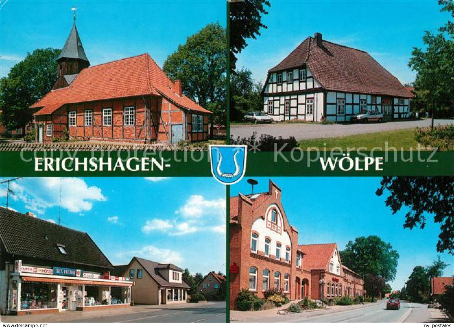 73306281 Erichshagen Woelpe Kirche Fachwerkhaus Stadtpanorama Erichshagen - Nienburg