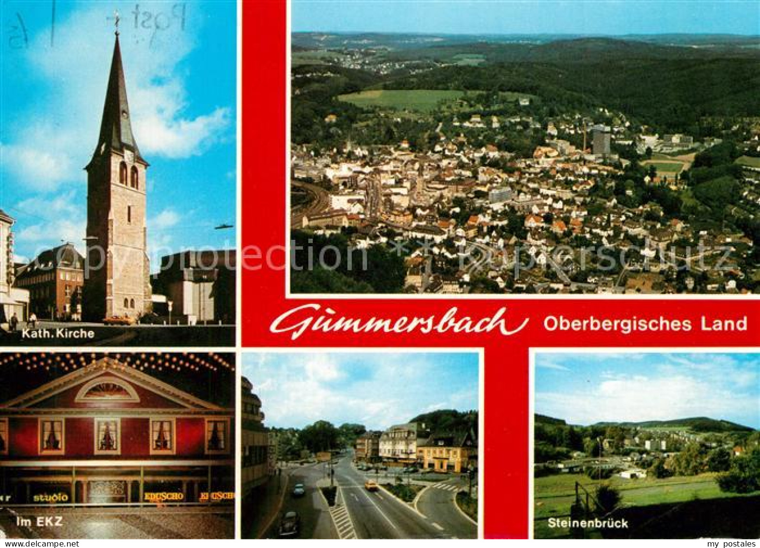 73305858 Gummersbach Fliegeraufnahme Kirche EKZ  Gummersbach - Gummersbach