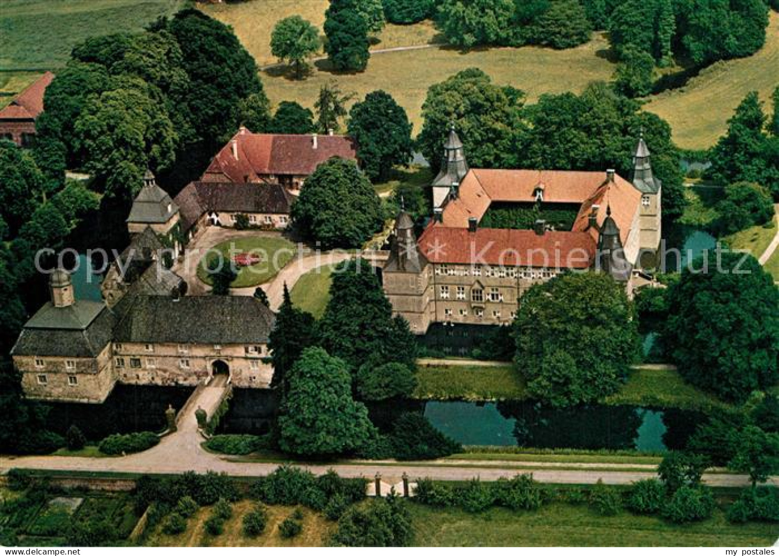 73305297 Herbern Schloss Westerwinkel Fliegeraufnahme Herbern - Ascheberg