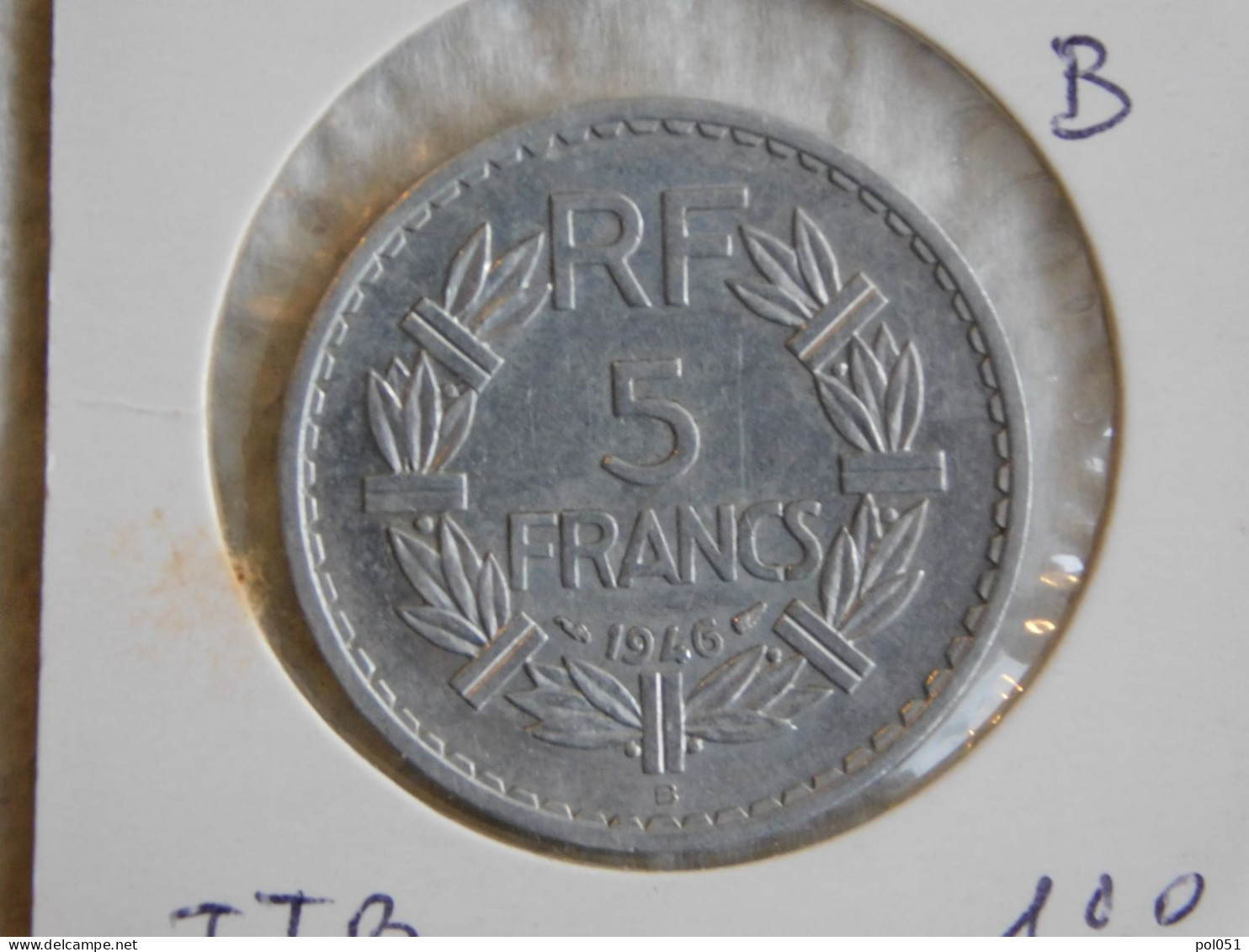 France 5 Francs 1946 B LAVRILLIER, ALUMINIUM (882) - 5 Francs