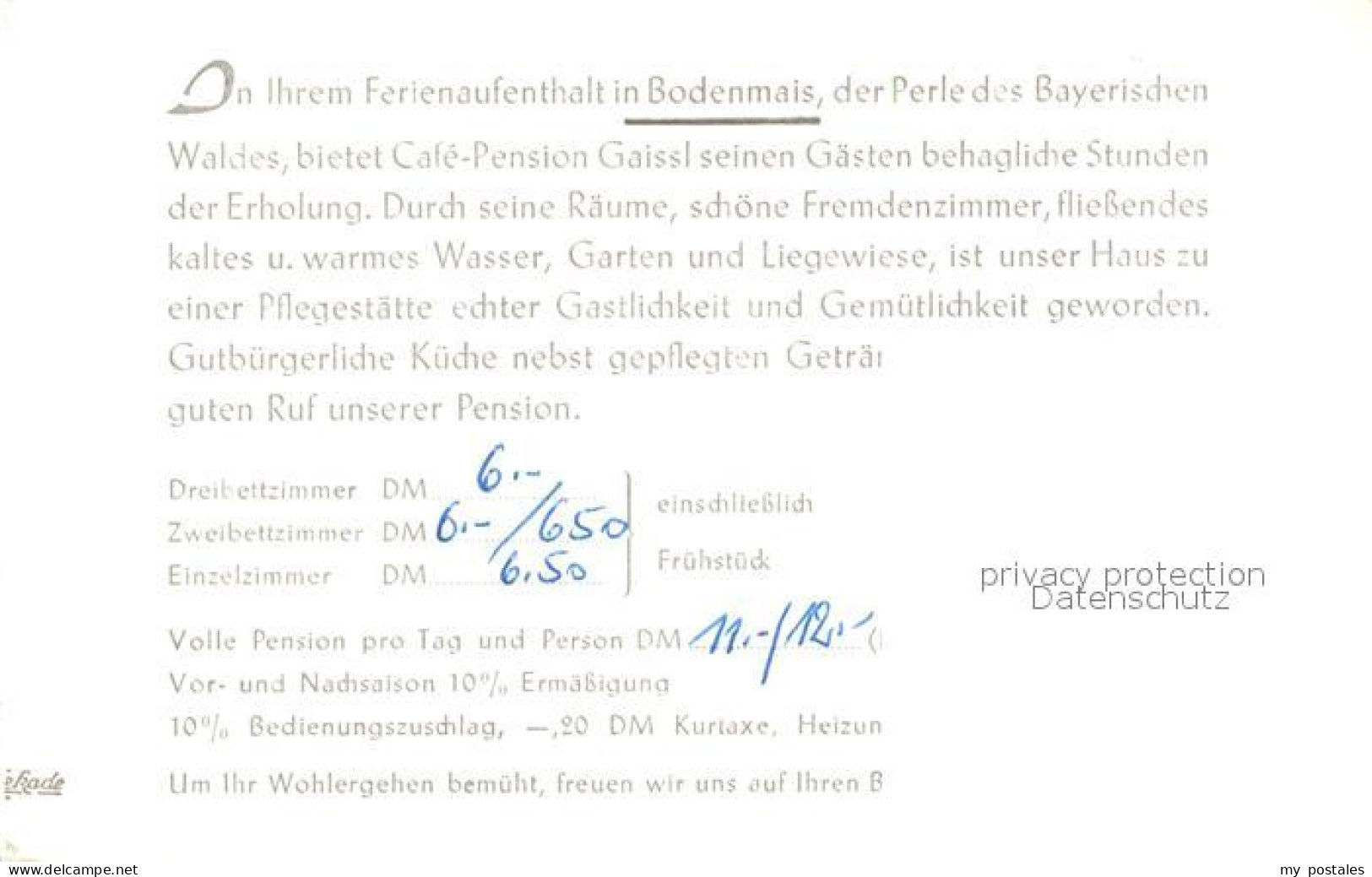 73301686 Bodenmais Cafe-Pension Math. Gaissl Bodenmais - Bodenmais
