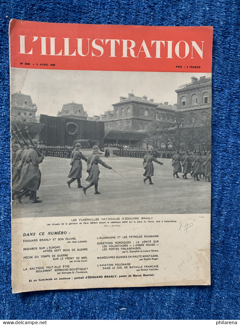 GG: L'illustration 6.4.1940, Französische Journal, L'aviation Polonaise, ... - Alte Bücher