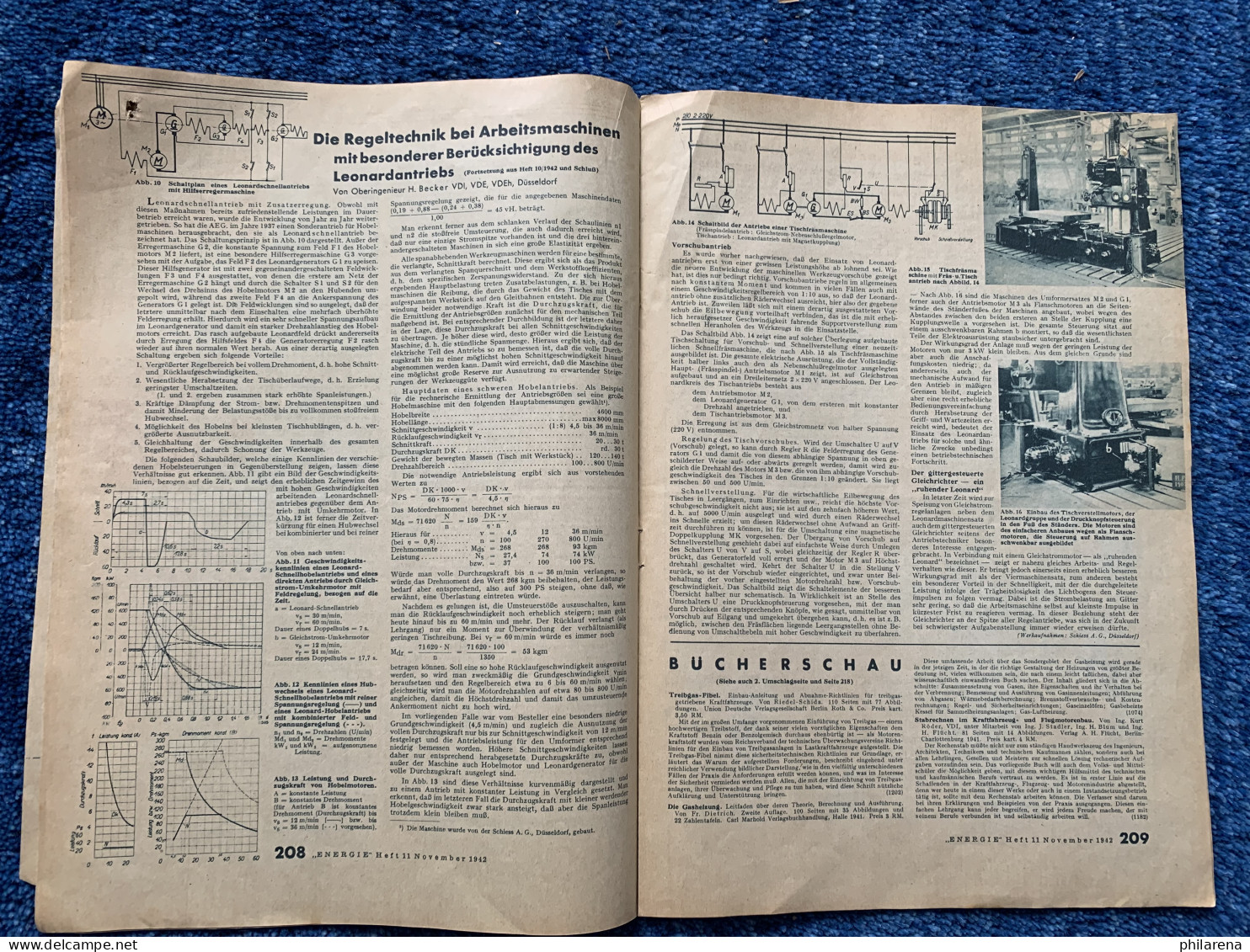 Energie: Techn. Fachzeitschrift November1942 - Libros Antiguos Y De Colección