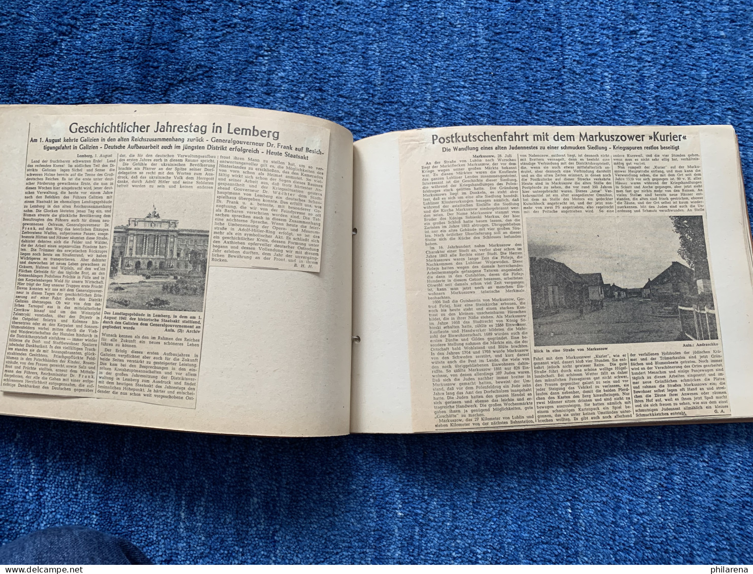 GG: Sammlung Zeitungsausschnitte Von 1941-44 Zu Verschiedenen Themen, Querformat - Livres Anciens