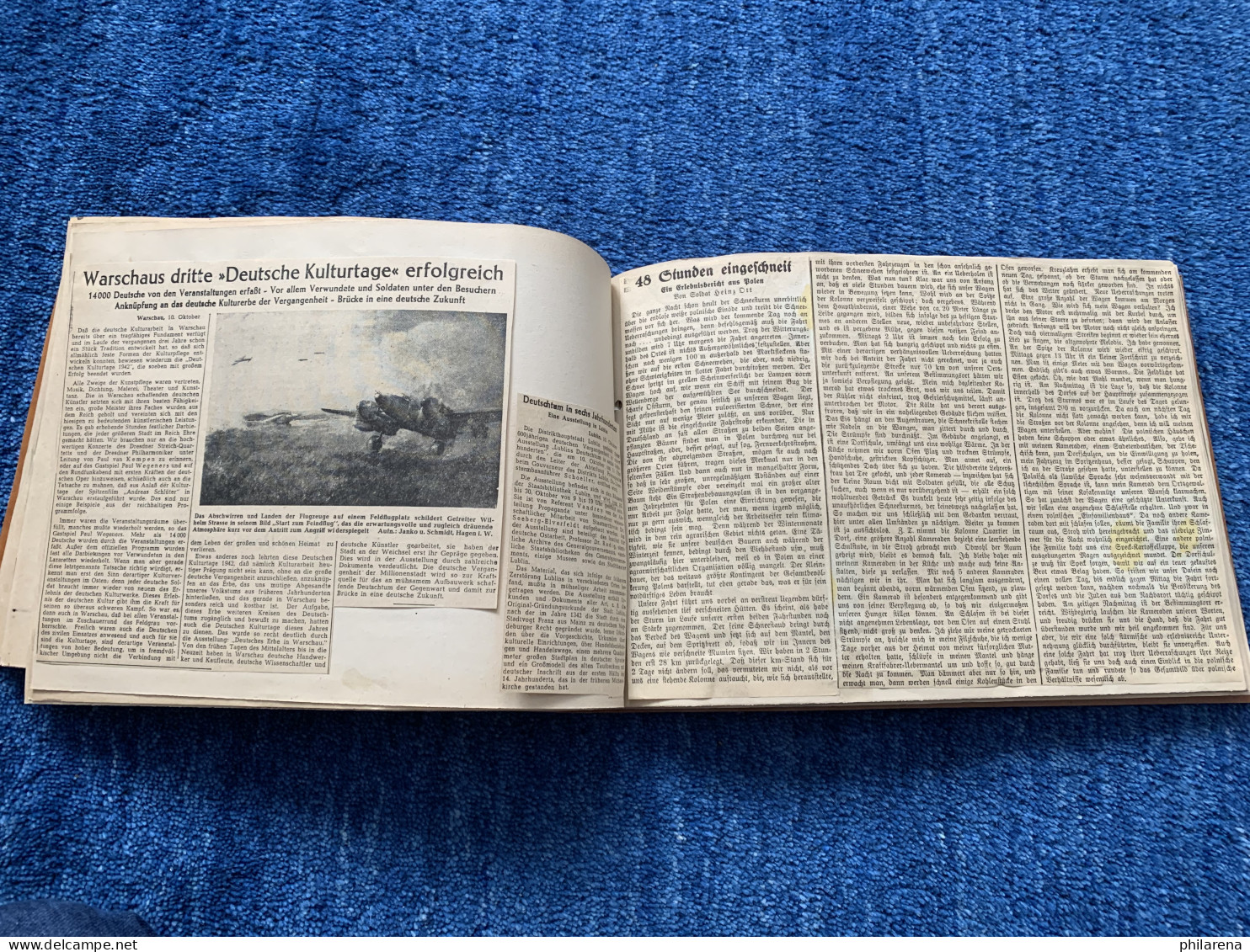 GG: Sammlung Zeitungsausschnitte Von 1941-44 Zu Verschiedenen Themen, Querformat - Livres Anciens