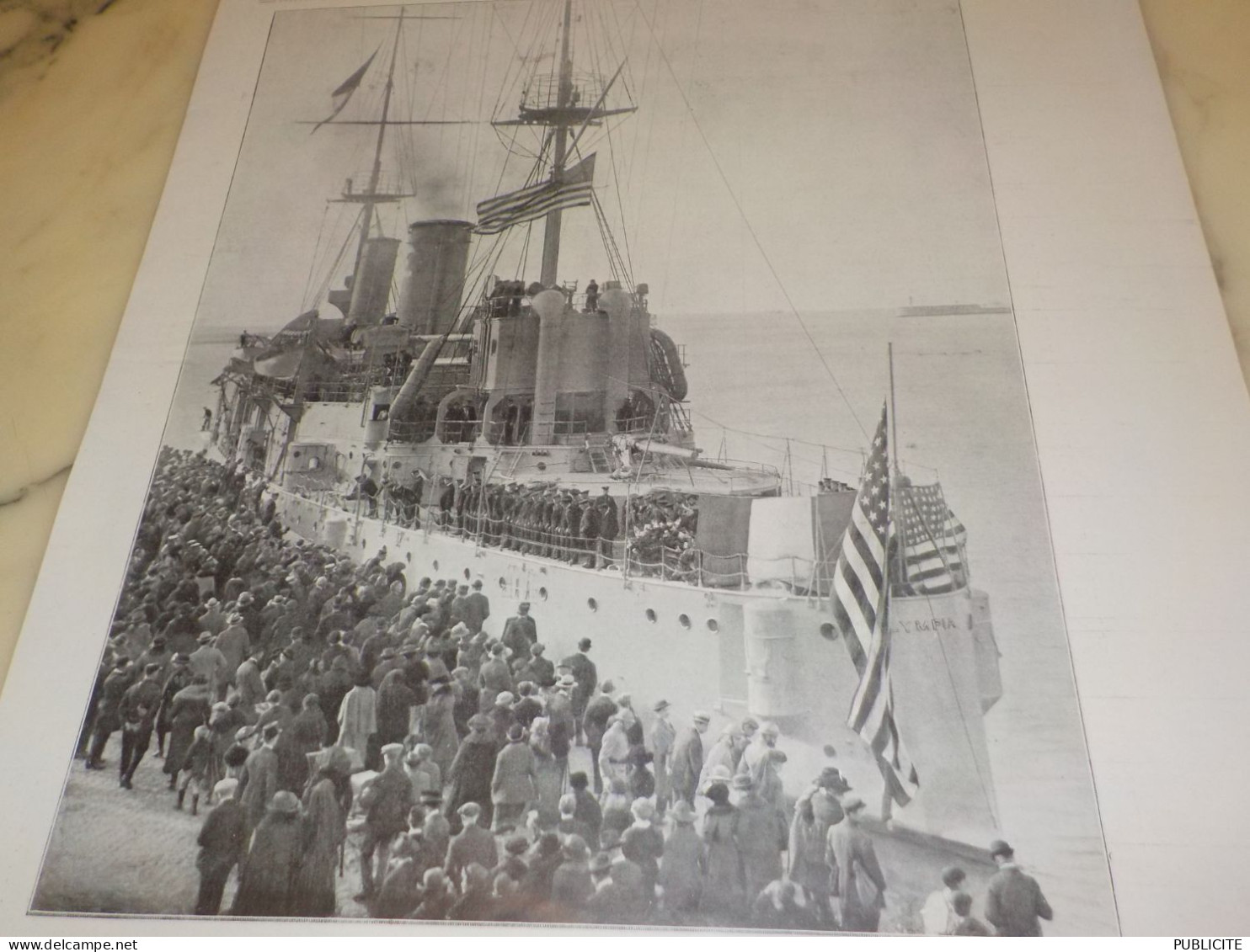 PHOTO LE SOLDAT AMERICAIN INCONNU SUR LE BATEAU OLYMPIA 1921 - Non Classificati